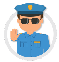 Image of an illustrated police